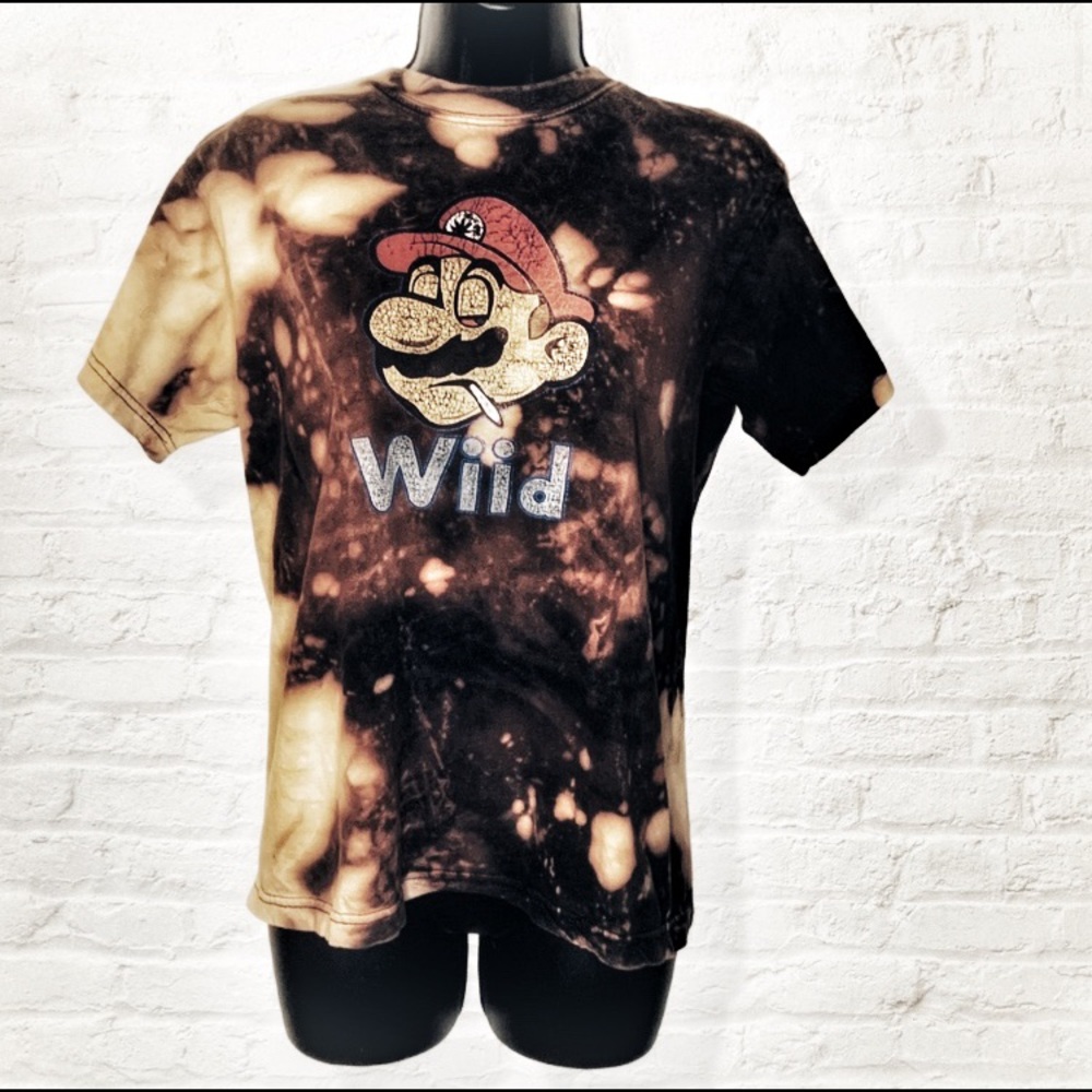 Size S/P stoner Mario one of a kind t shirt unisex